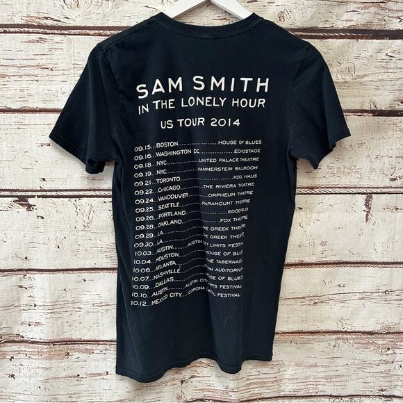 SAM SMITH 2015 In The Lonely Hour Concert Tour Shirt Sz S - Picture 2 of 3